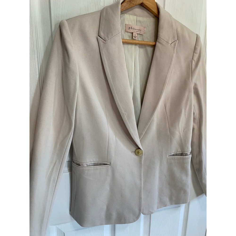 Philosophy Republic Beige Single Button Blazer Su… - image 6